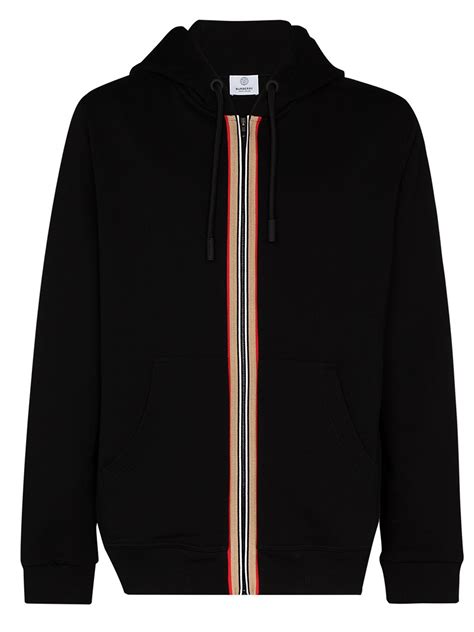 burberry stripe zip front jacket|Burberry zip up hoodie.